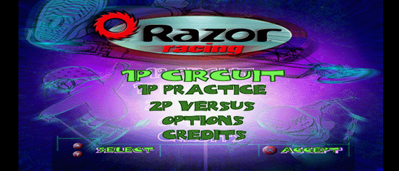 Razor Racing Title Screen